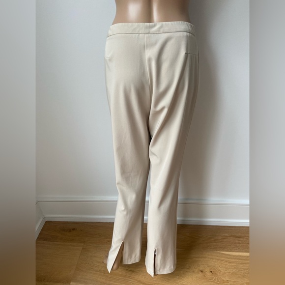 Beige jersey flare leg pants - Picture 2 of 4